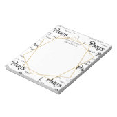 タイポグラフィ書道パリフランスエッフェルタワー ノートパッド (回転)