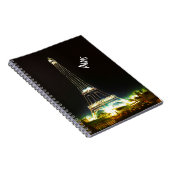 タイポグラフィ書道パリフランスエッフェルタワー ノートブック (右側)