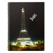 タイポグラフィ書道パリフランスエッフェルタワー ノートブック (正面)