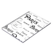 タイポグラフィ書道パリフランスエッフェルタワー ノートブック (左側)