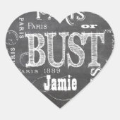 タイポグラフィ書道パリフランスエッフェルタワー ハートシール (正面)