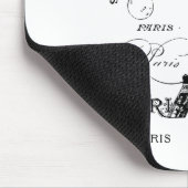 タイポグラフィ書道パリフランスエッフェルタワー マウスパッド (コーナー)