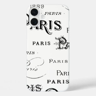 タイポグラフィ書道パリフランスエッフェルタワー iPhone 16 PLUSケース