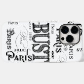 タイポグラフィ書道パリフランスエッフェルタワー Case-Mate iPhoneケース (裏面 (横))