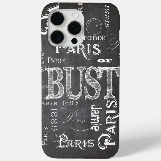 タイポグラフィ書道パリフランスエッフェルタワー Case-Mate iPhoneケース (裏面)