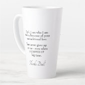 タイポグラフィ最高のパパ(World Unconditional Lov) カフェラテマグ (左アングル)