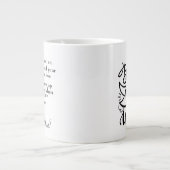 タイポグラフィ最高のパパ(World Unconditional Lov) ジャンボコーヒーマグカップ (正面)