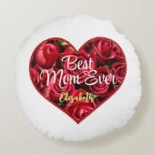 タイポグラフィ最高のママ・エバモダンマザ・デイ ラウンドクッション (裏面)