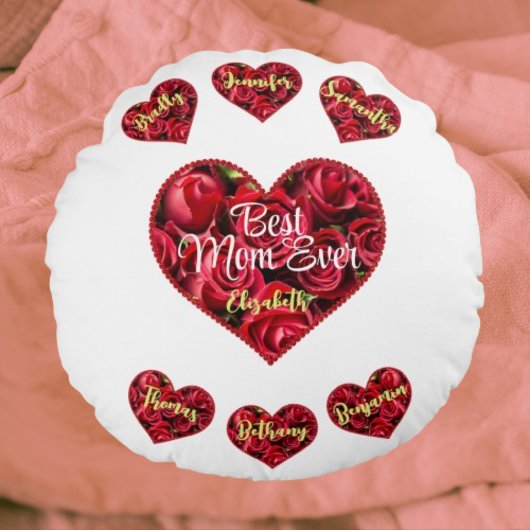 タイポグラフィ最高のママ・エバモダンマザ・デイ ラウンドクッション