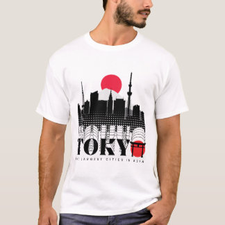 タイポグラフィ東京アジア最大都市 Tシャツ