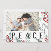 タイポグラフィ植物写真平和 シーズンカード (正面)