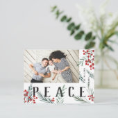 タイポグラフィ植物写真平和 シーズンポストカード (スタンド正面)