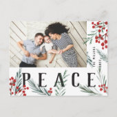 タイポグラフィ植物写真平和 シーズンポストカード (正面)