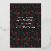 タイポグラフィ植物写真平和 箔シーズンカード (裏面)