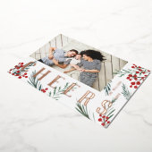 タイポグラフィ植物写真応援 箔シーズンカード (回転した状態)