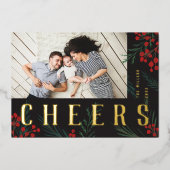 タイポグラフィ植物写真応援 箔シーズンカード (正面)