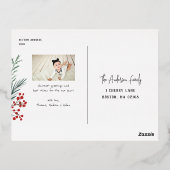 タイポグラフィ植物学2フォトコラージュ平和 箔シーズンポストカード (裏面)