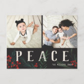 タイポグラフィ植物学2写真平和 シーズンポストカード (正面)