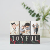 タイポグラフィ植物学3写真うれしそうな シーズンポストカード (スタンド正面)