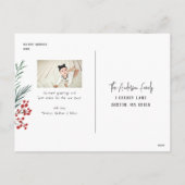 タイポグラフィ植物学3枚の写真メリー シーズンポストカード (裏面)