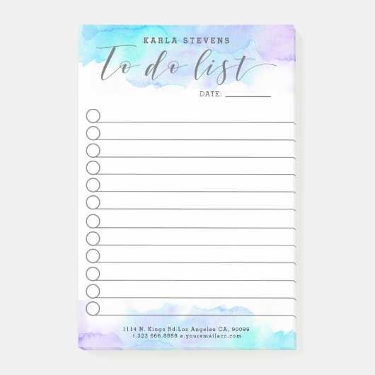 タイポグラフィ水彩背景を表示するには ポストイット (正面)