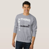 タイポグラフィ汗シャツ スウェットシャツ (正面フル)