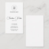 タイポグラフィ独自のロゴをアップロードする 名刺 (正面/裏面)