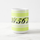 タイポグラフィ番号デザイナーコーヒーマグ コーヒーマグカップ (中央)