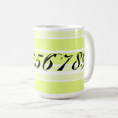 タイポグラフィ番号デザイナーコーヒーマグ コーヒーマグカップ (正面右)