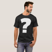 タイポグラフィ疑問符 Tシャツ (正面フル)