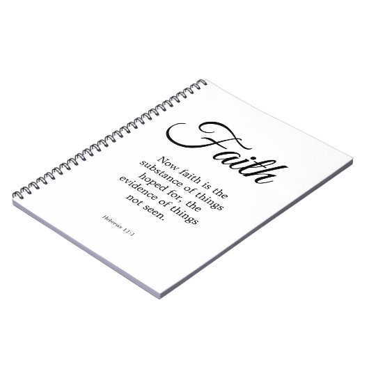 タイポグラフィ白黒の信仰が実体である ノートブック (左側)