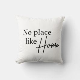 タイポグラフィ白黒ホームのような場所なし クッション