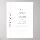 タイポグラフィ白黒結婚歓迎ポスター ポスター (正面)