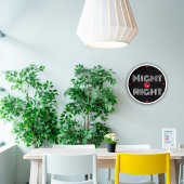 タイポグラフィ白黒赤引用文 壁時計