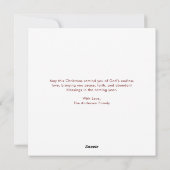 タイポグラフィ神への宗教的な栄光おもしろい写真レッド シーズンカード (裏面)