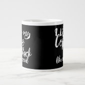 タイポグラフィ私は私の魂のように私のコーヒーブラックが好き ジャンボコーヒーマグカップ (正面)
