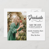 タイポグラフィ科モダン学 |写真の日付を保存 案内ポストカード (正面/裏面)