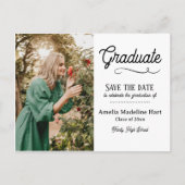 タイポグラフィ科モダン学 |写真の日付を保存 案内ポストカード (正面)