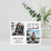 タイポグラフィ科 | 写真の日付を保モダン存 案内ポストカード (スタンド正面)