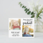 タイポグラフィ科 | 日付2枚の写真を保存 案内ポストカード (スタンド正面)