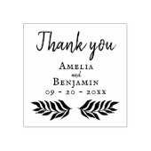 タイポグラフィ素朴カスタムウェディングありがとう ラバースタンプ (インプリント)