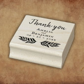 タイポグラフィ素朴カスタムウェディングありがとう ラバースタンプ