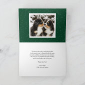 タイポグラフィ素朴グリーンハッピーニューイヤー写真 シーズンカード (内部)