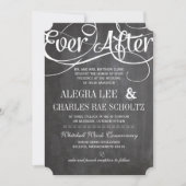 タイポグラフィ素朴シャルボードエバーシャルボード 招待状 (正面)