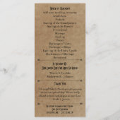 タイポグラフィ素朴結婚式 プログラム6ブリデスメイド プログラム (裏面)