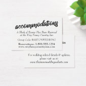 タイポグラフィ結婚の宿泊施設カードの挿入 (デスク)