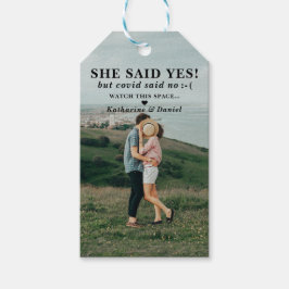 タイポグラフィ結婚の延期期間 ギフトタグ