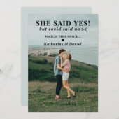 タイポグラフィ結婚の延期期間 セーブザデート (正面/裏面)