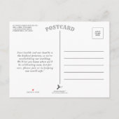 タイポグラフィ結婚の延期期間 案内ポストカード (裏面)