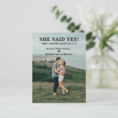 タイポグラフィ結婚の延期期間 案内ポストカード (スタンド正面)